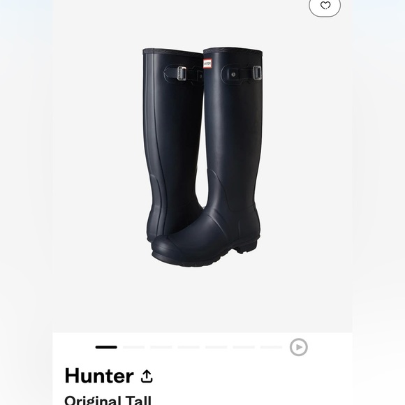 HUNTER Original Tall Boot in Navy - Picture 1 of 7